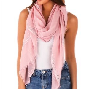 Pink studded scarf